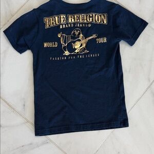True Religion Buddha size 8 NEW! Kids Dark Blue Graphic Tee